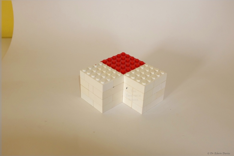 lego trinomial cube building a layer