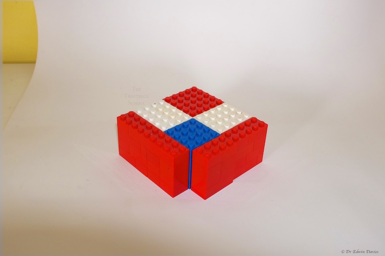lego trinomial cube building a layer