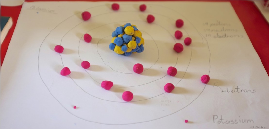 Potassium - with the largest nucleus we could create in the laboratory