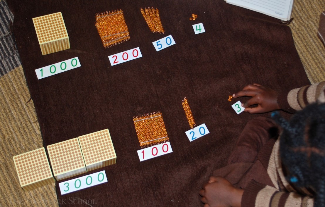 Using physical numbers to begin learning about addition