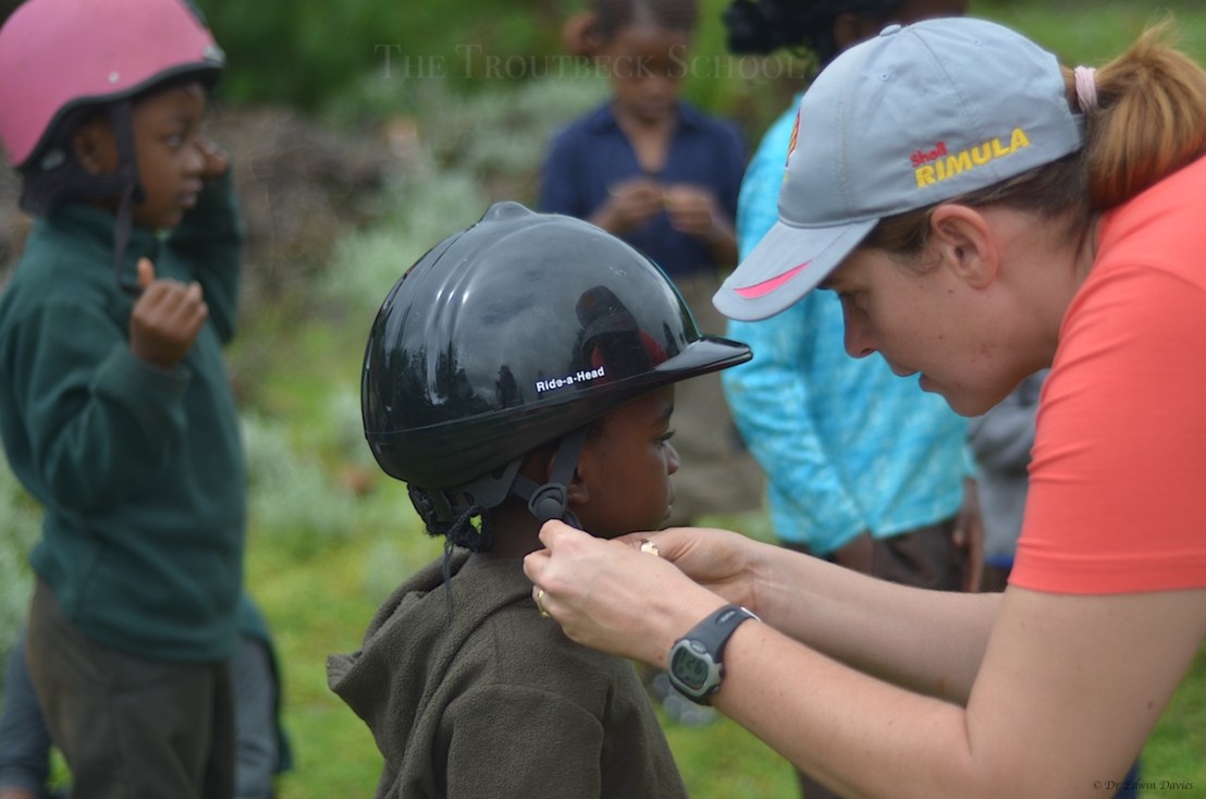 Riding helmets on properly
