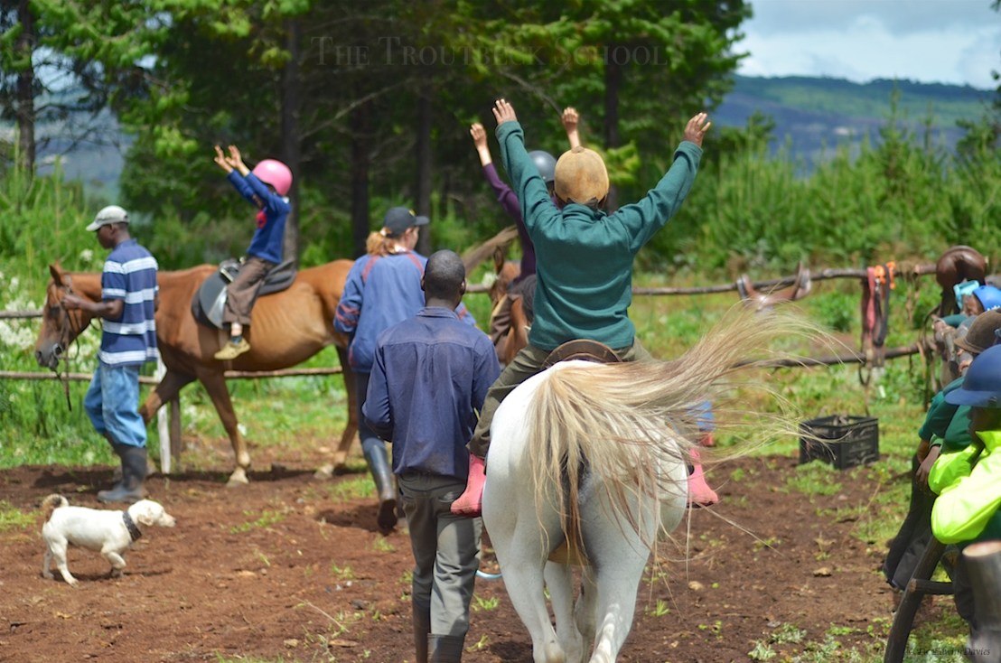 Balancing on a horse